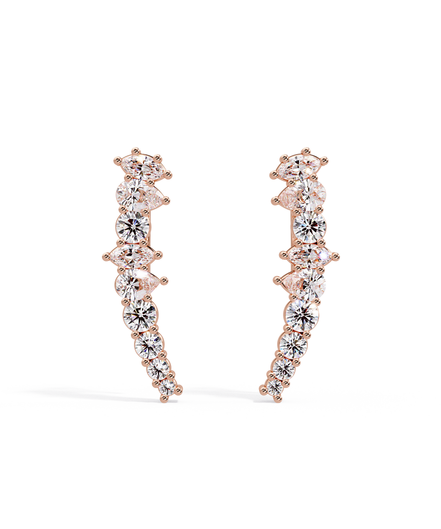 14k Rose Gold Unity Stud Earrings