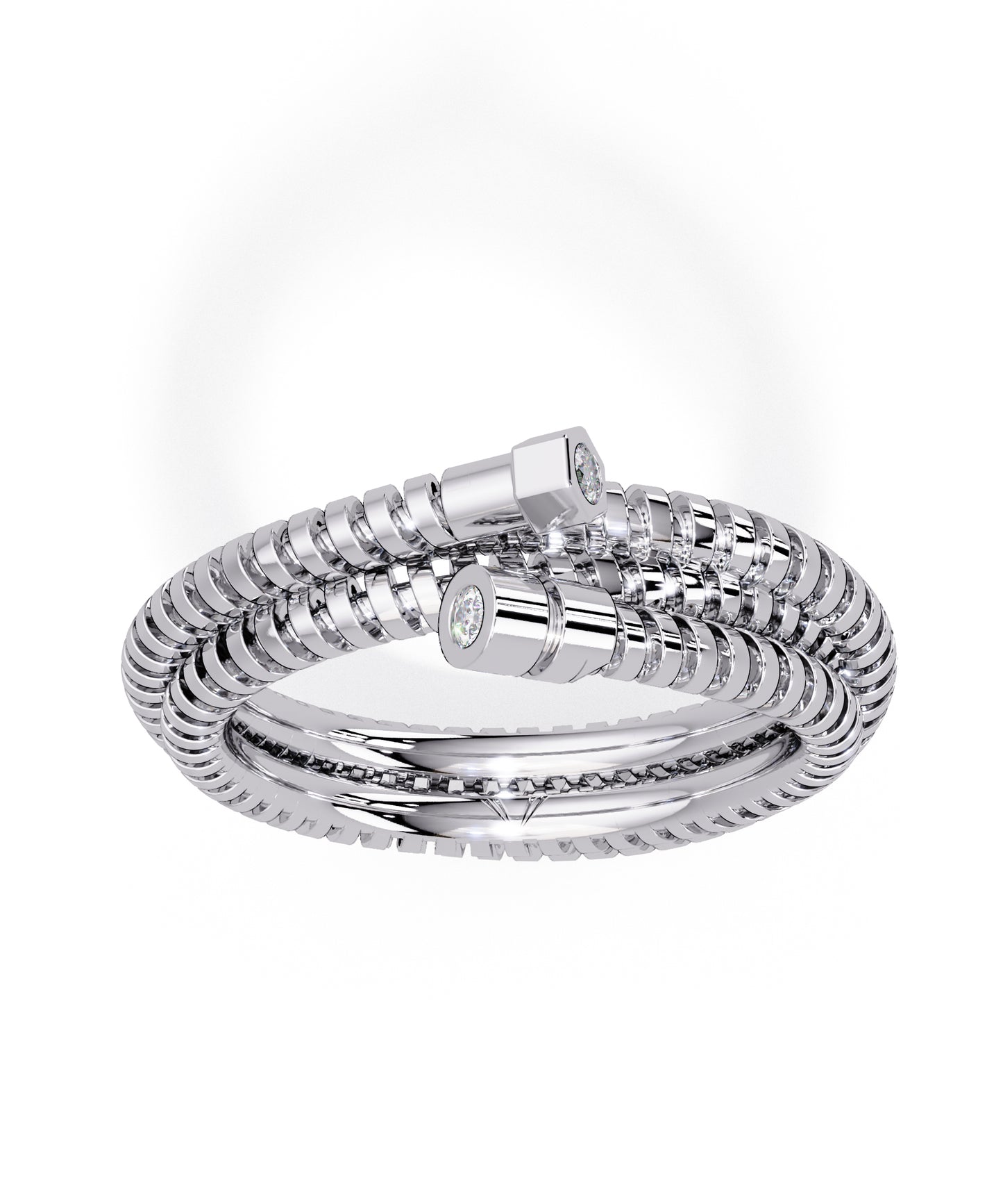 14K White Gold Hug Me Signature Ring