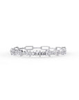 14k White Gold Alternating Unity Bracelet