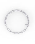 14k White Gold Alternating Unity Bracelet