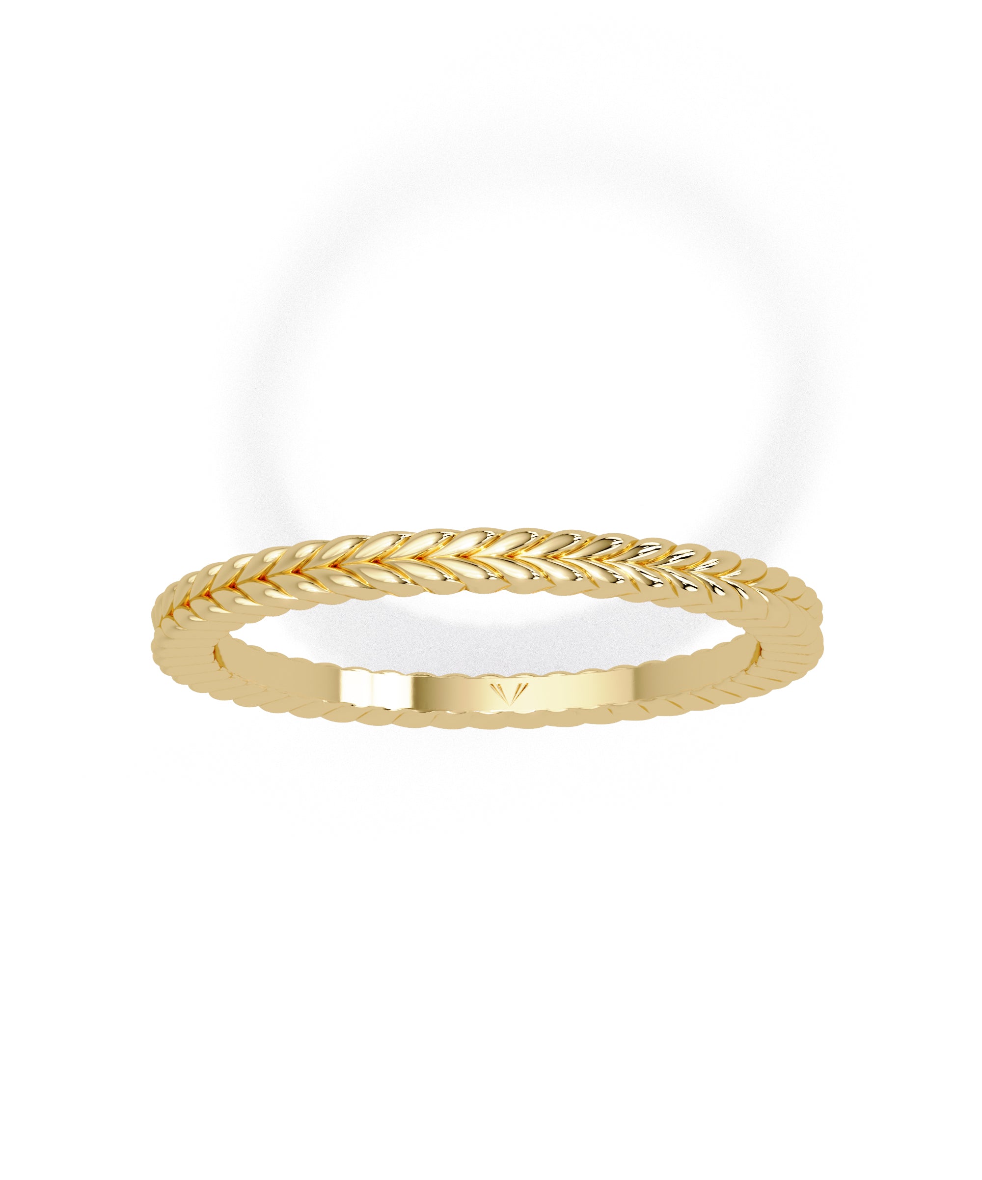 1.6mm Braided Band in 14k Yellow Gold