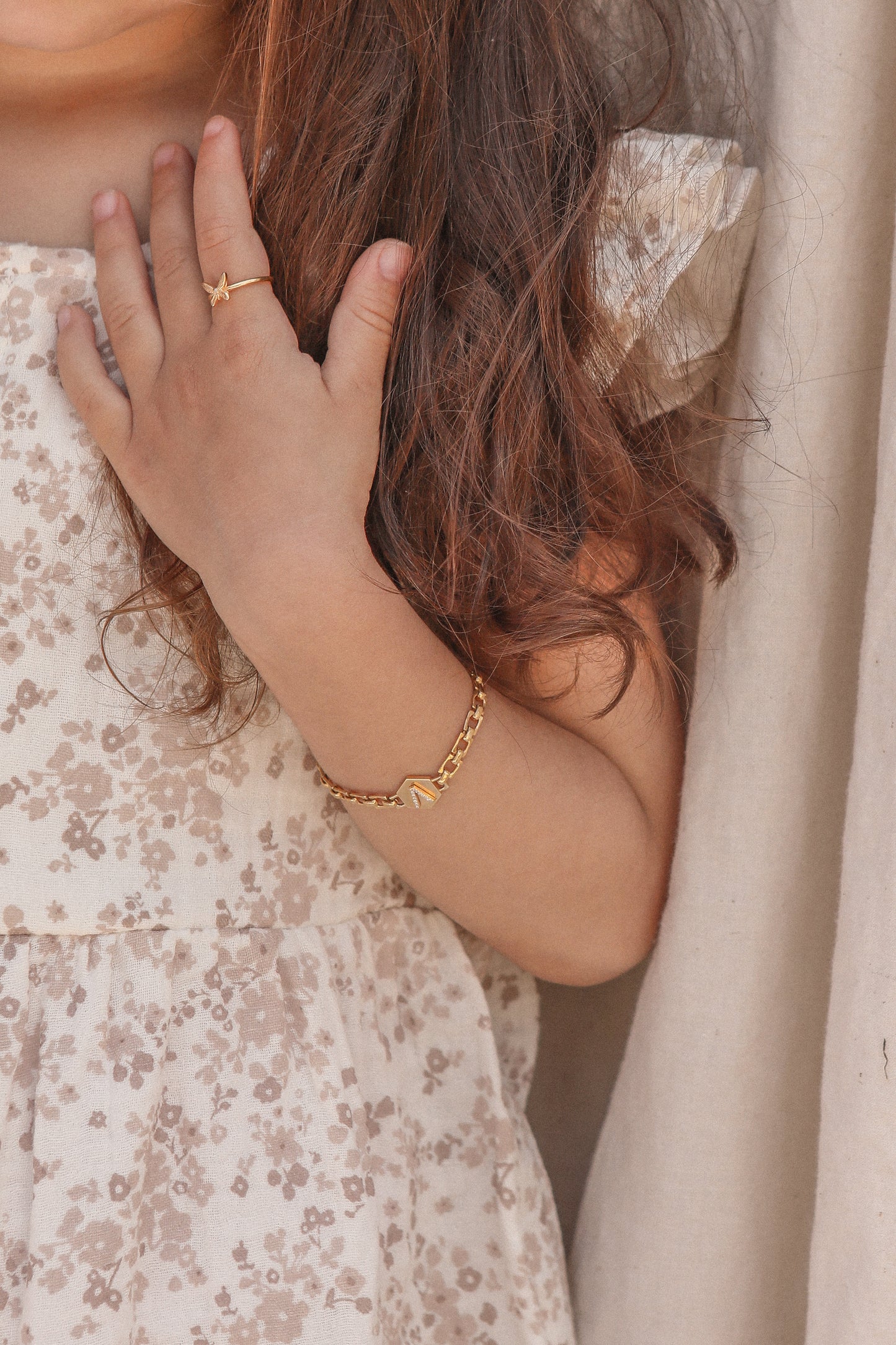 14k Yellow Gold Tiny Butterfly Ring