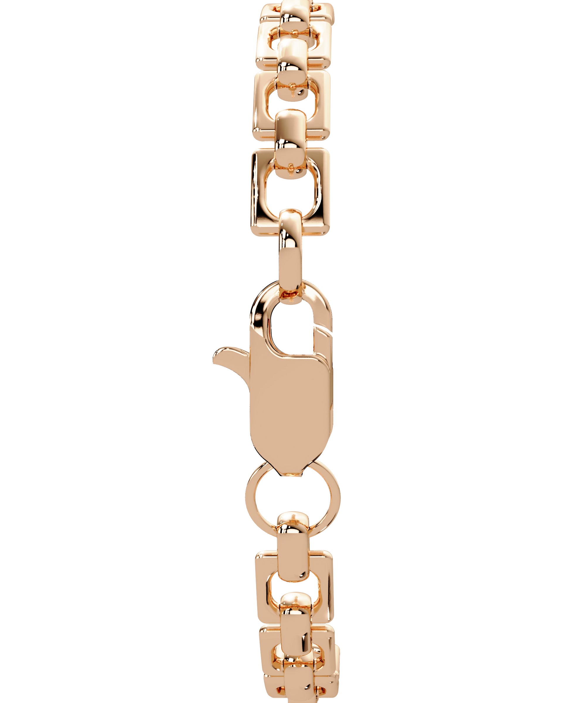 14k Rose Gold Small Initial Chain Bracelet