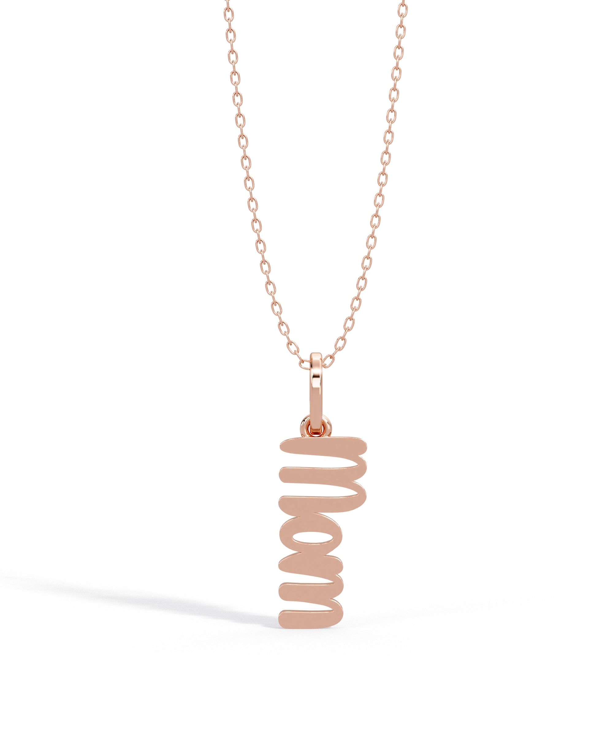 14k Rose Gold Mom Pendant