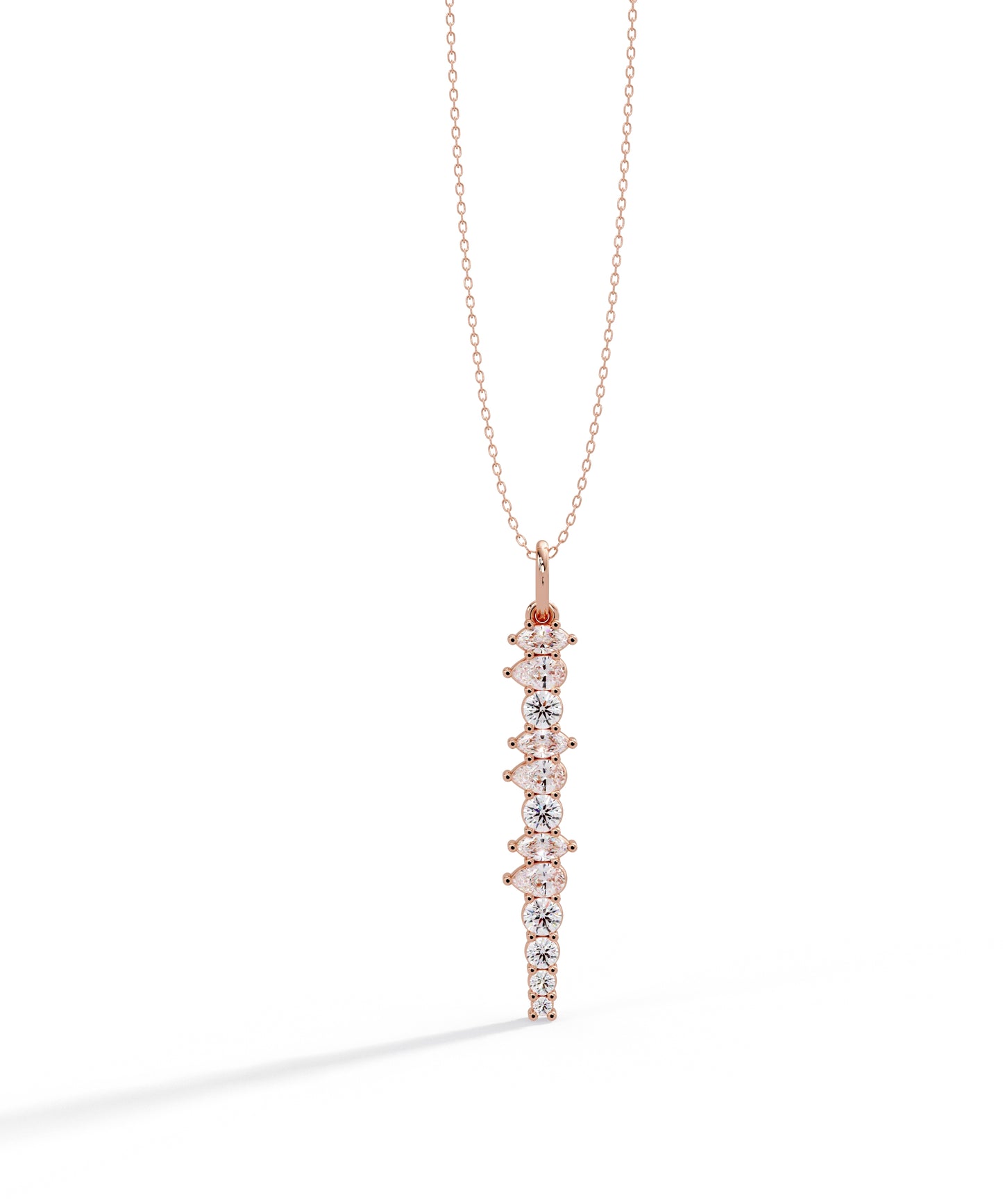 Unity Sword Necklace in 14k Rose Gold