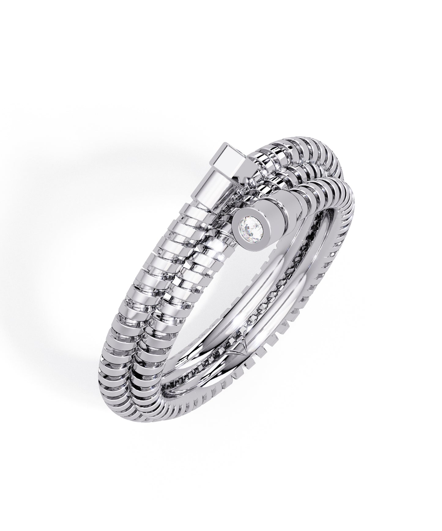 14K White Gold Hug Me Signature Ring