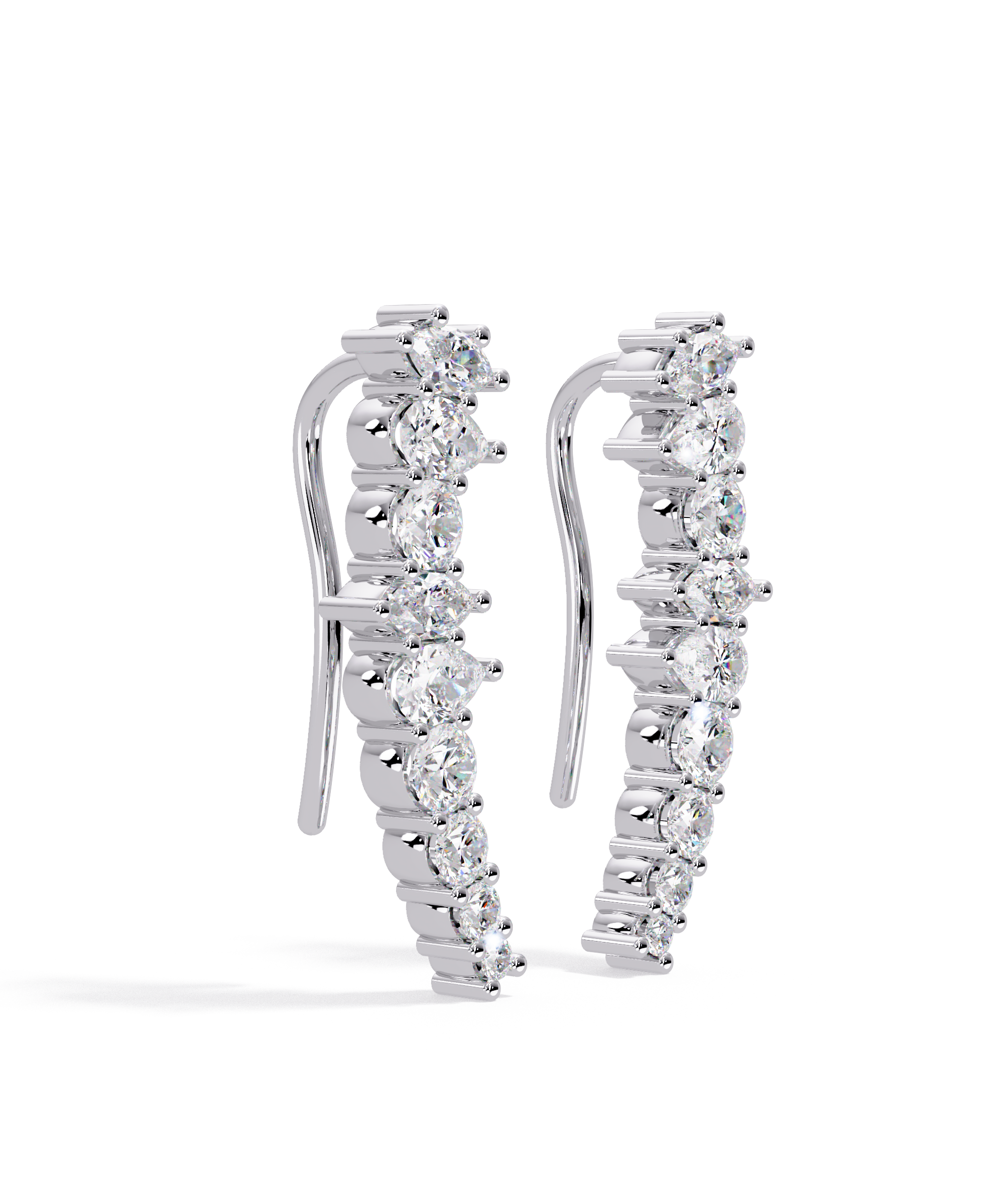 Unity Earrings in 14k White Gold