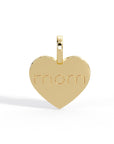 14k Yellow Gold Mom Heart Pendant