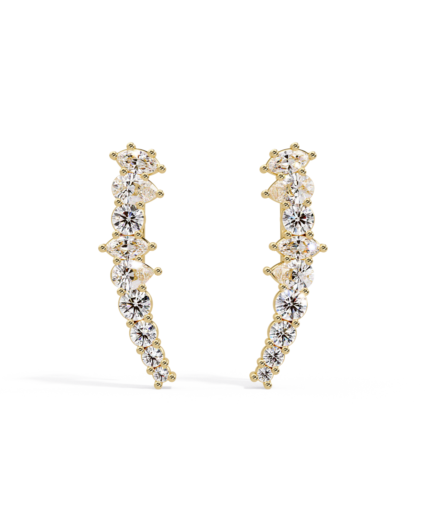 14k Yellow Gold Unity Earrings