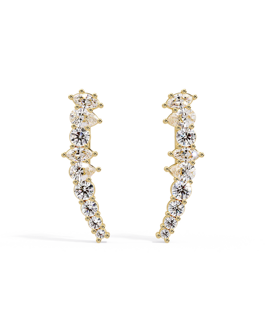 14k Yellow Gold Unity Earrings