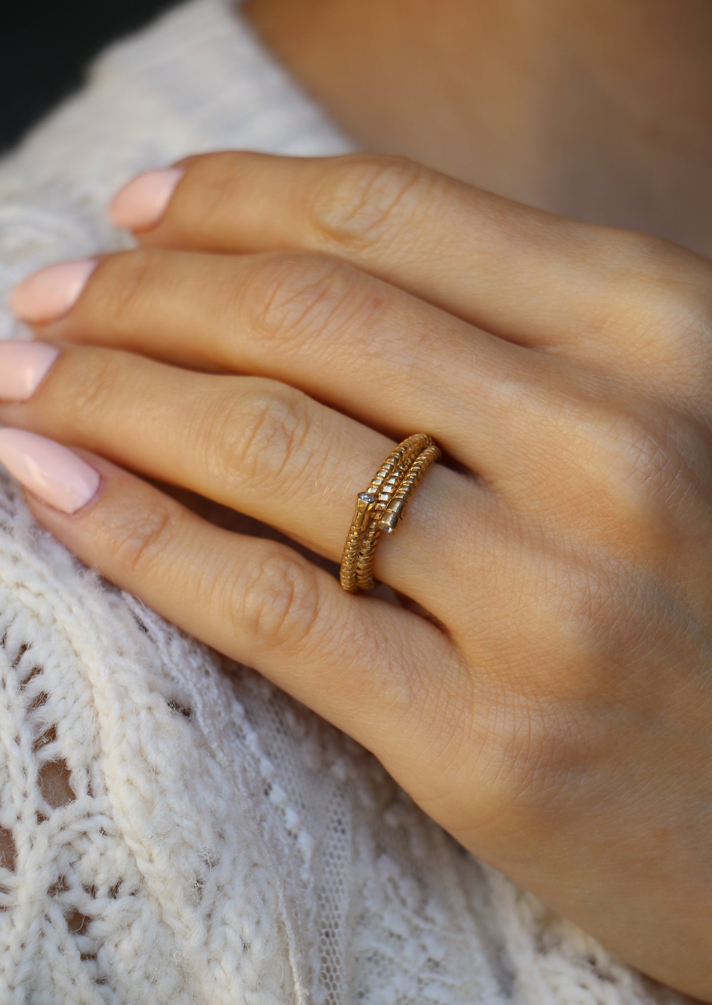 14K Yellow Gold Hug Me Signature Ring