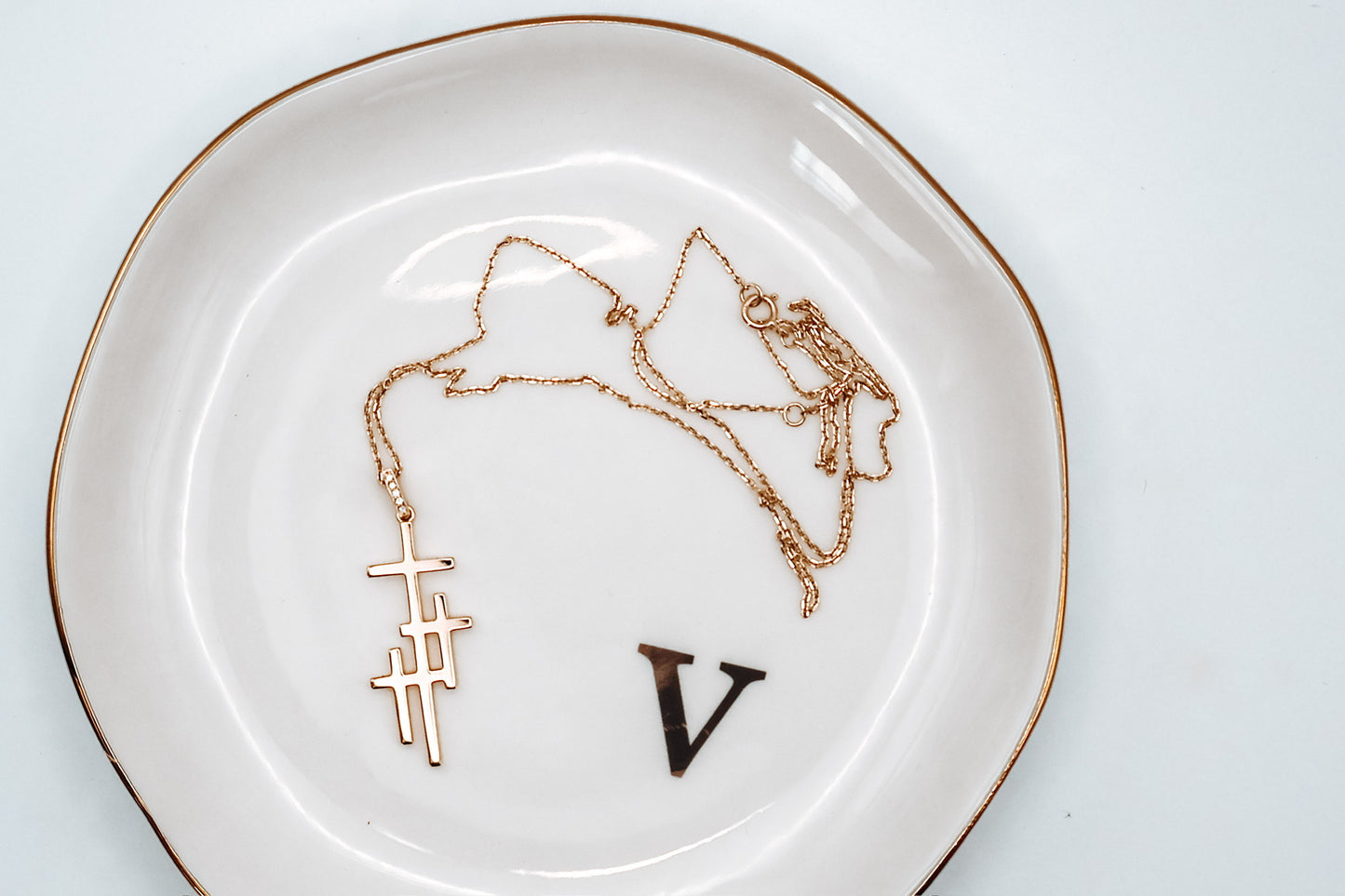 Unity Cross Necklace in 14k Yellow Gold