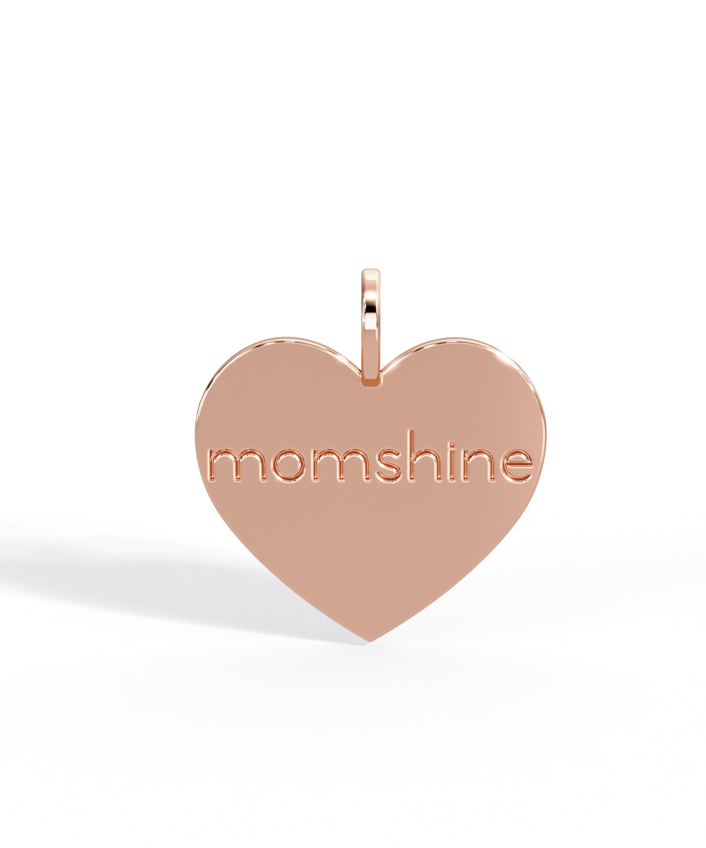 14k Rose Gold Momshine Heart Pendant