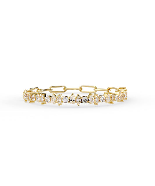 14k Yellow Gold Alternating Unity Bracelet