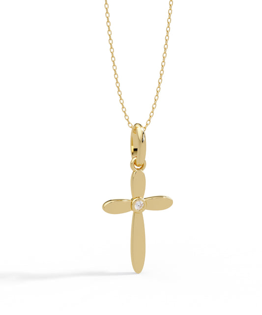 Daisy Cross Necklace