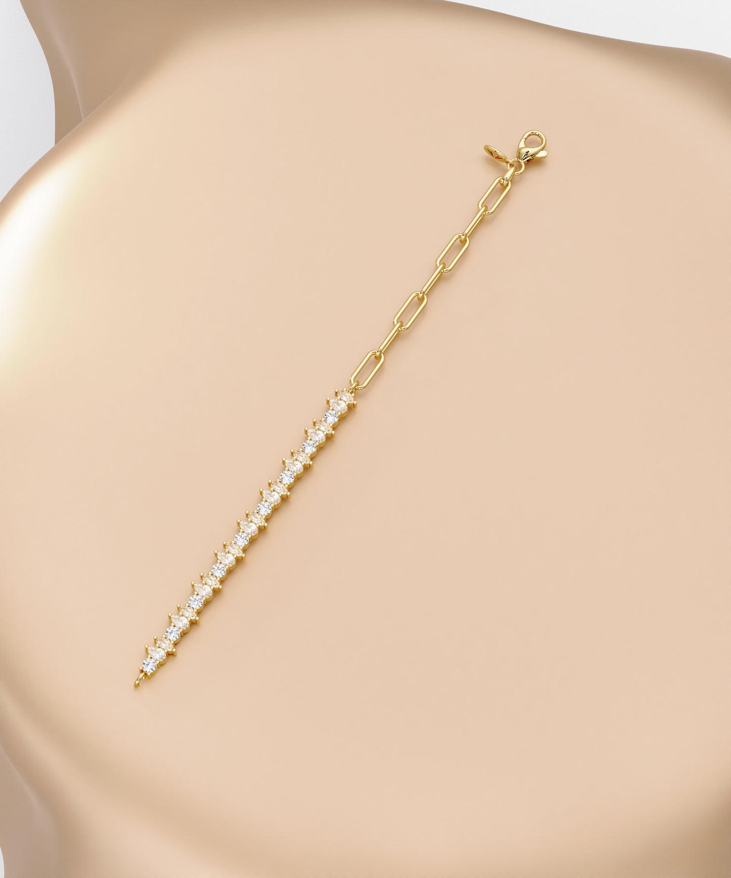 14k Yellow Gold Alternating Unity Bracelet