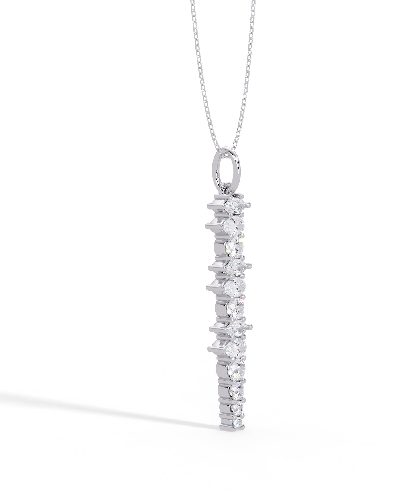 Unity Sword Necklace in 14k White Gold