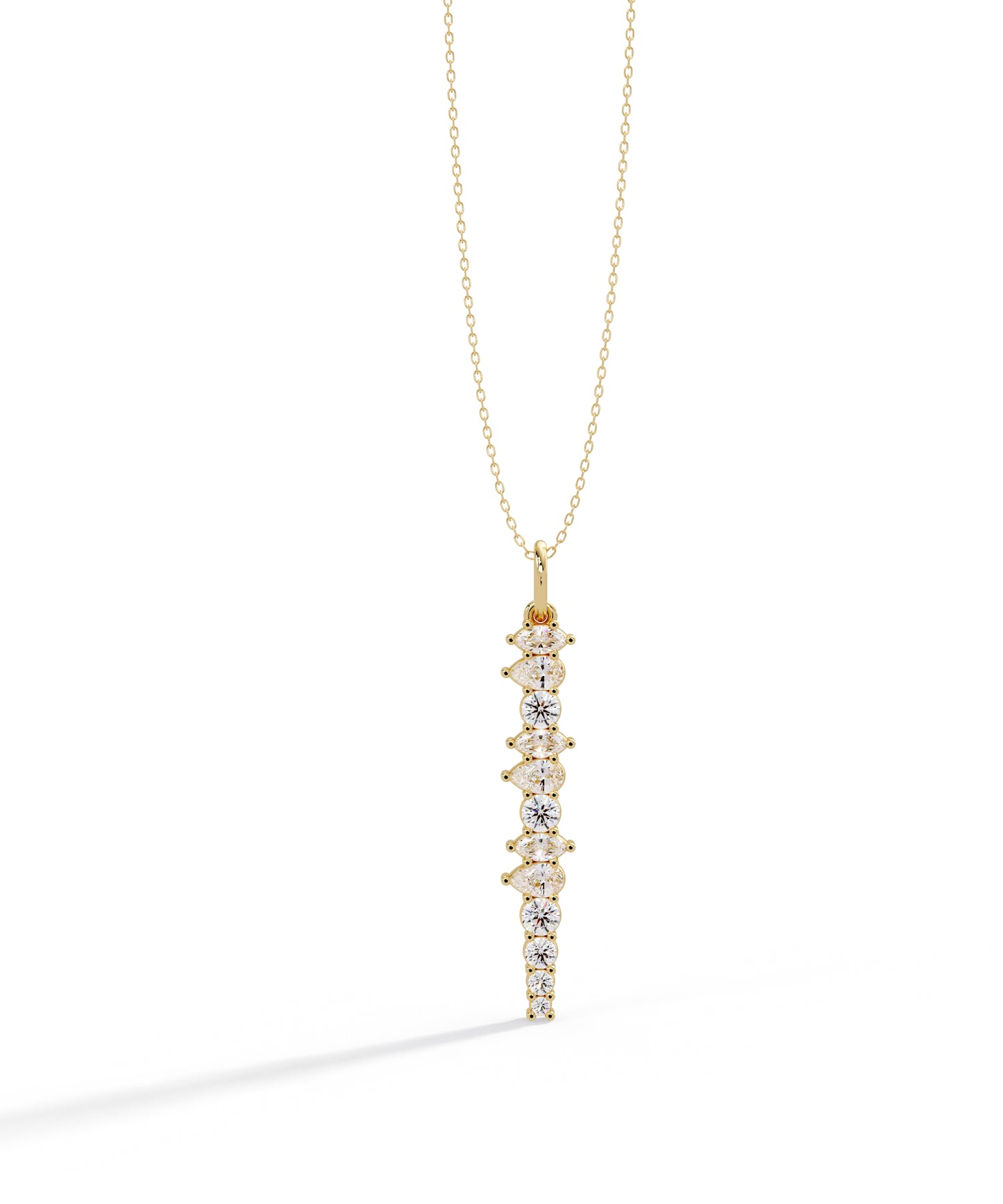 14k Yellow Gold Unity Sword Necklace