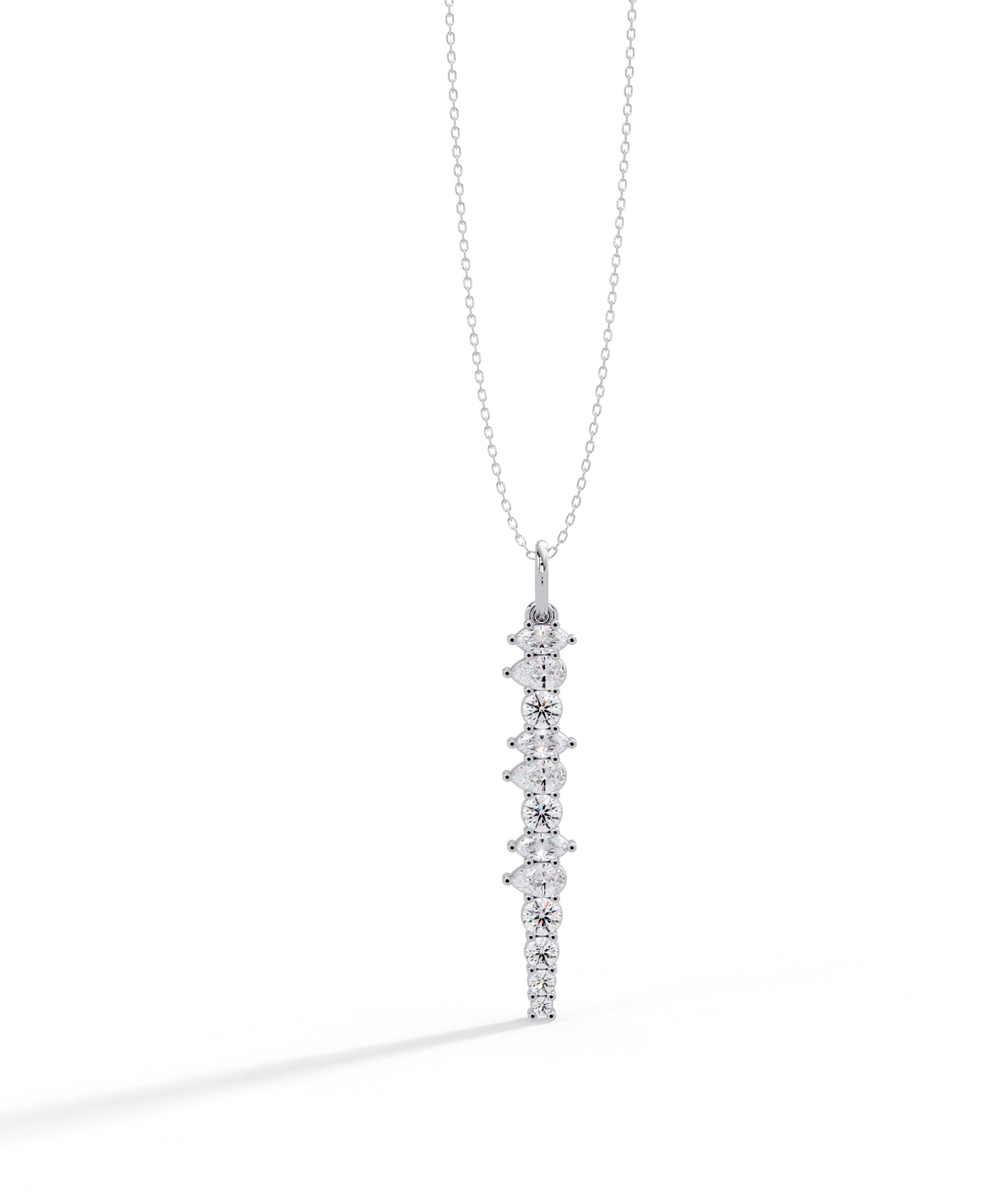 Unity Sword Necklace in 14k White Gold