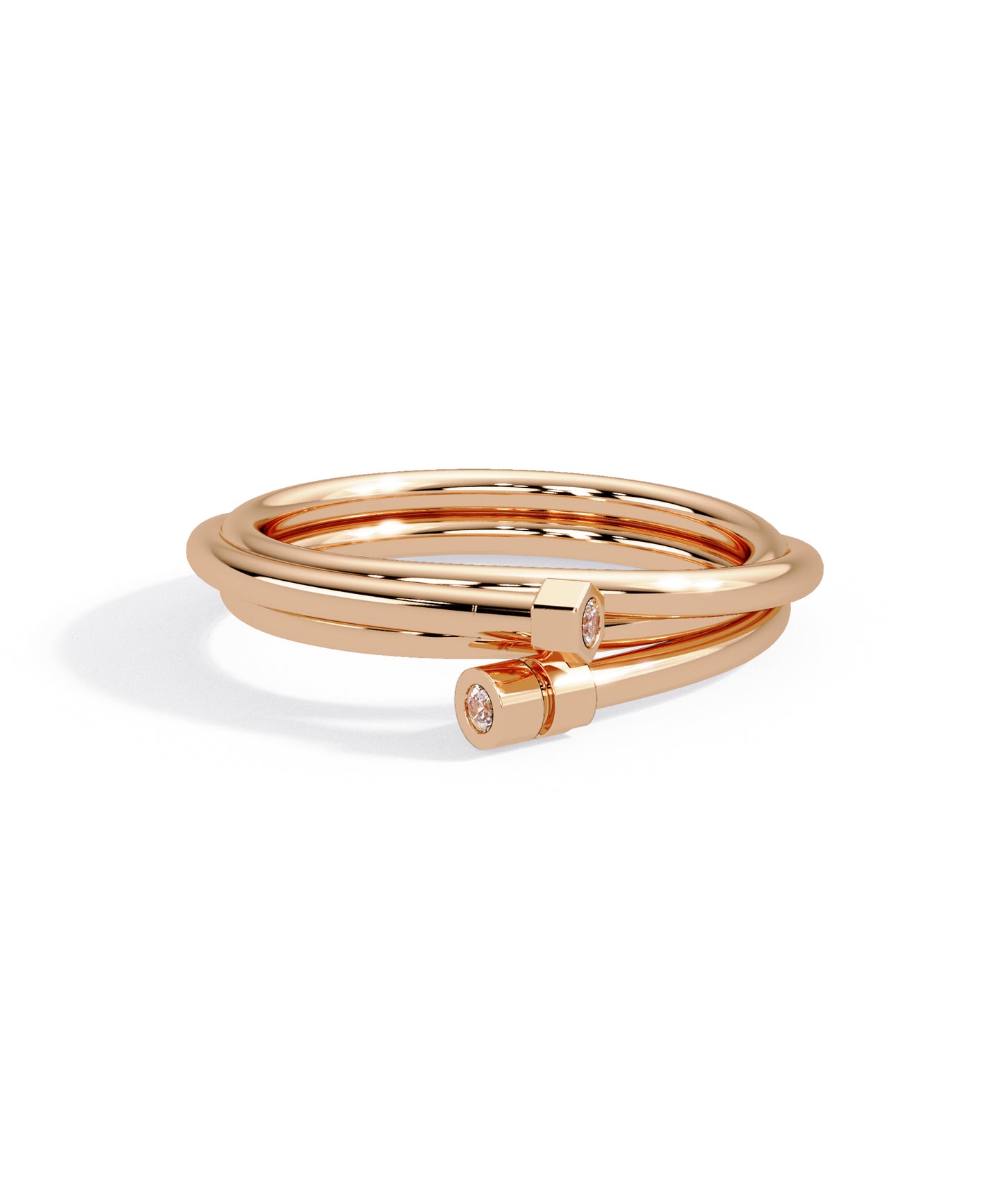 14K Rose Gold Hug Me Plain Signature Ring