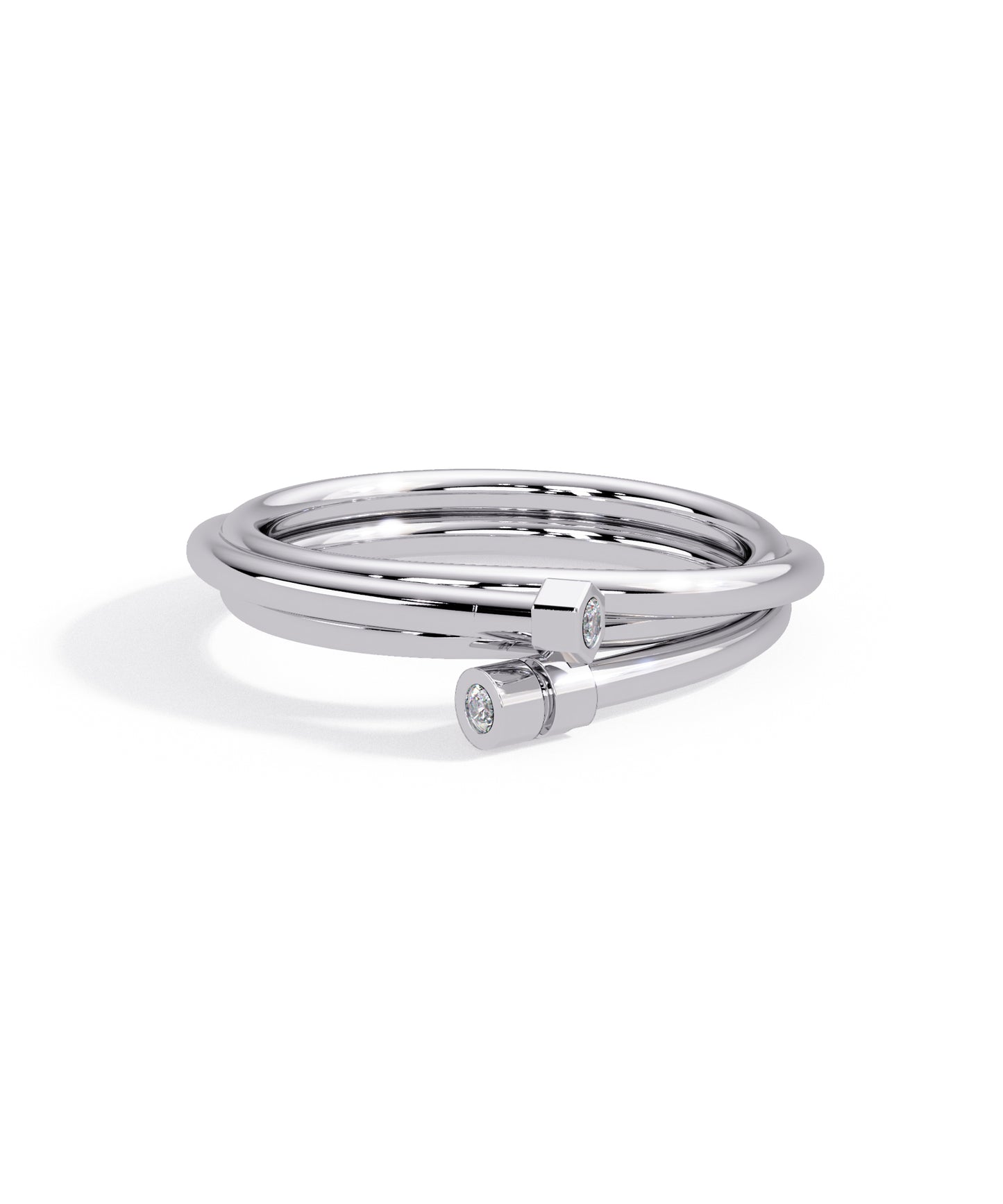 14K White Gold Hug Me Plain Signature Ring